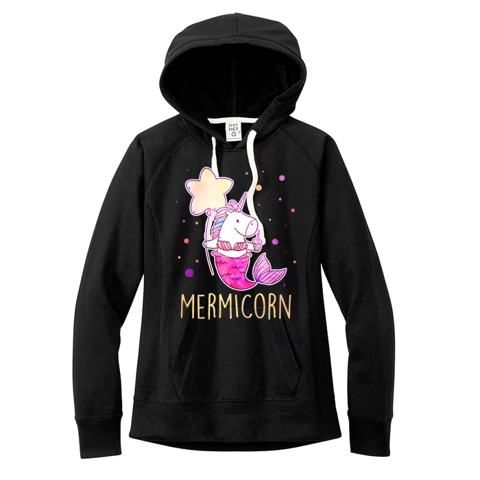 Cute Magical Mermicorn Unicorn Mermaid Women's Fleece Hoodie