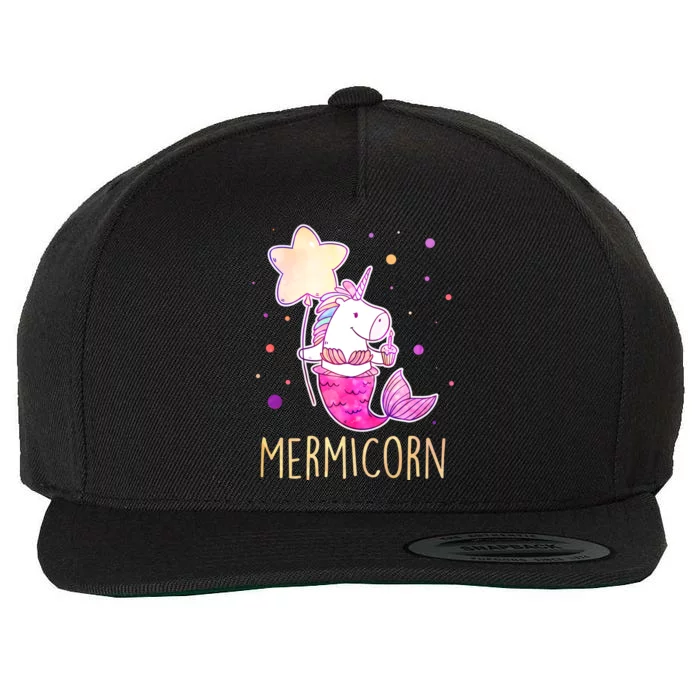 Cute Magical Mermicorn Unicorn Mermaid Wool Snapback Cap