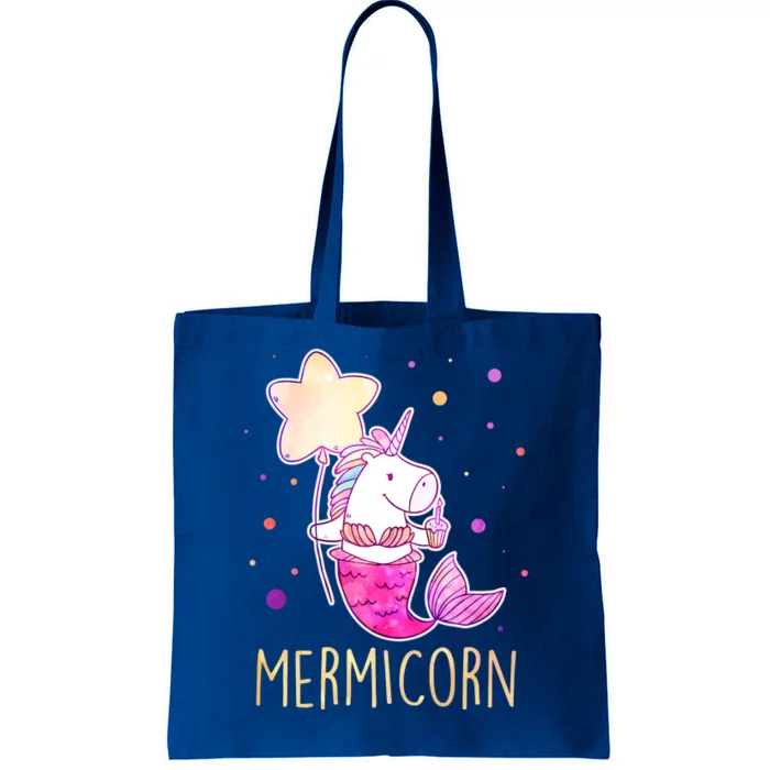 Cute Magical Mermicorn Unicorn Mermaid Tote Bag