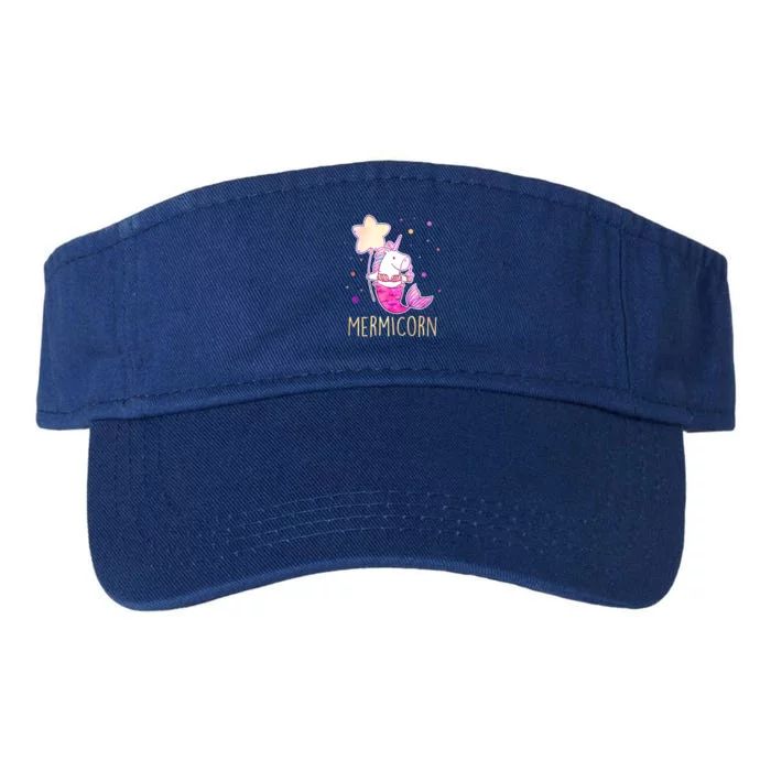 Cute Magical Mermicorn Unicorn Mermaid Valucap Bio-Washed Visor