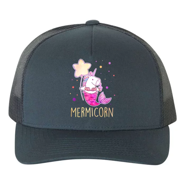 Cute Magical Mermicorn Unicorn Mermaid Yupoong Adult 5-Panel Trucker Hat