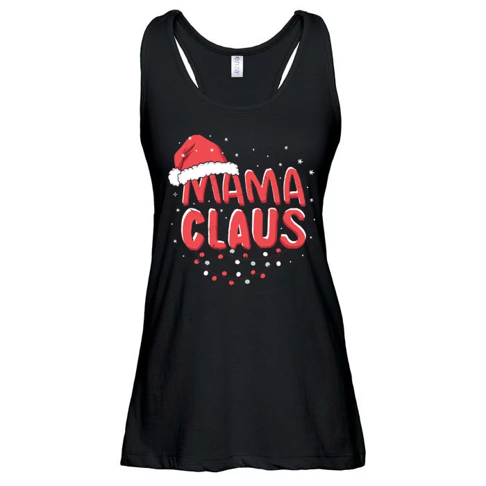 Cute Mama Claus Christmas Lights Ladies Essential Flowy Tank