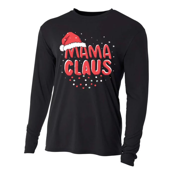 Cute Mama Claus Christmas Lights Cooling Performance Long Sleeve Crew