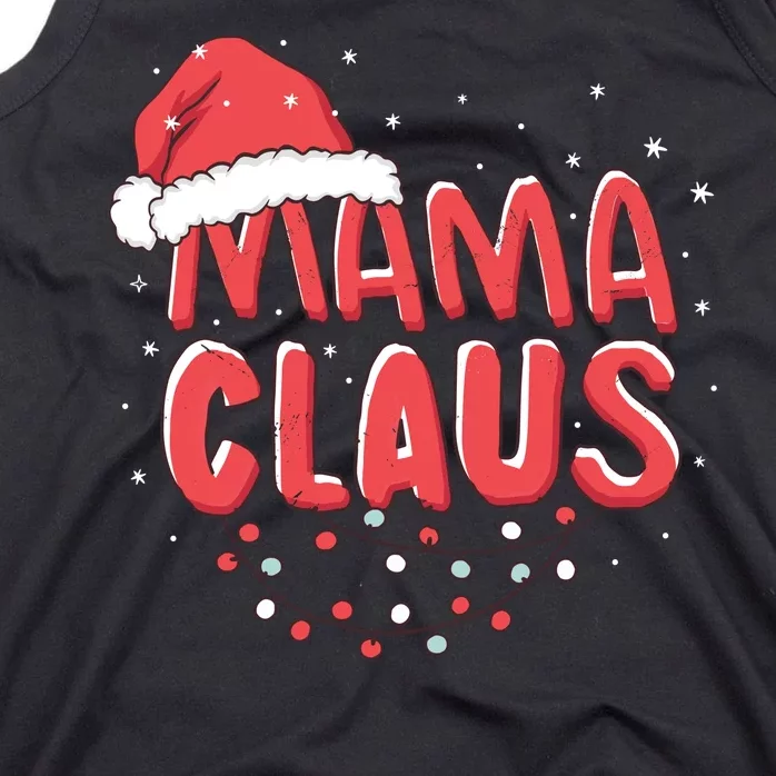 Cute Mama Claus Christmas Lights Tank Top