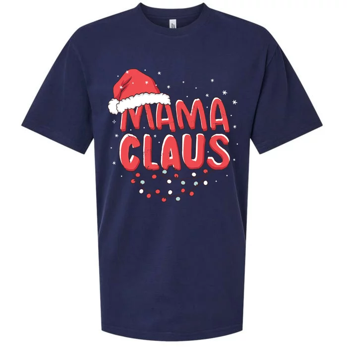 Cute Mama Claus Christmas Lights Sueded Cloud Jersey T-Shirt