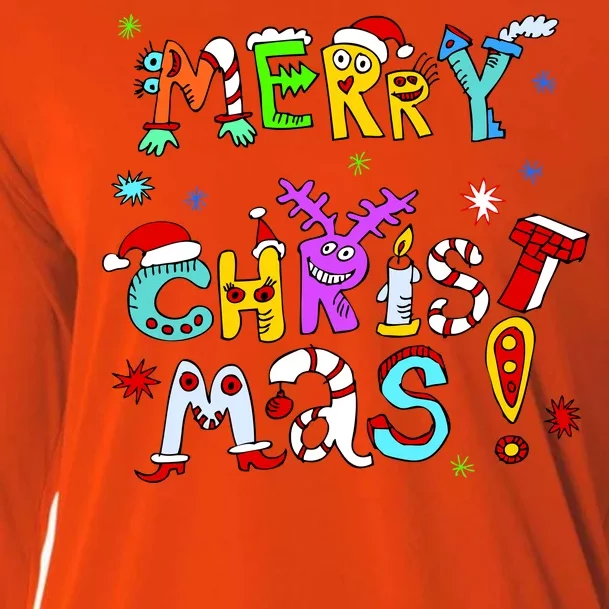 Cute Merry Christmas Cooling Performance Long Sleeve Crew