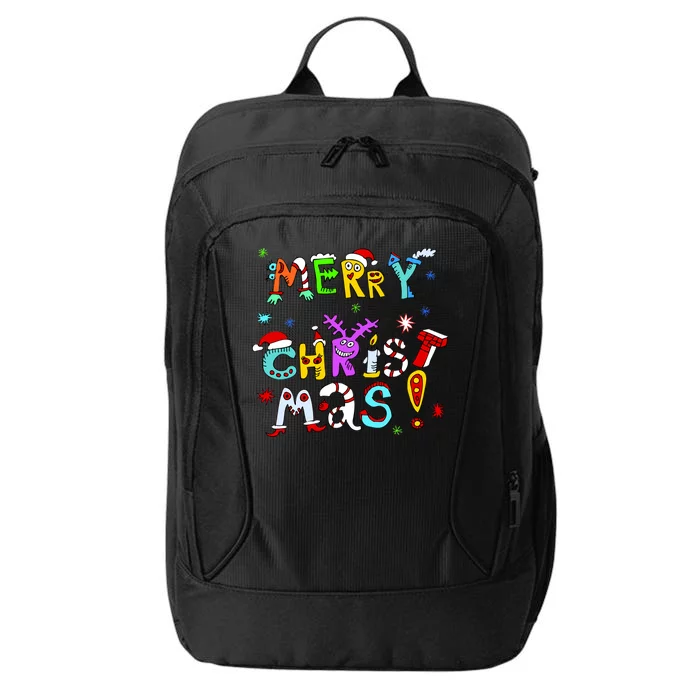 Cute Merry Christmas City Backpack