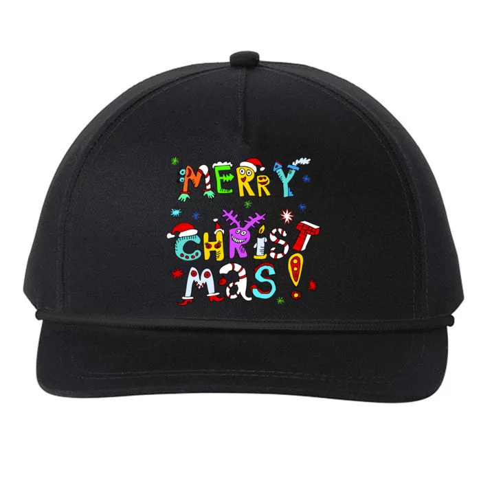 Cute Merry Christmas Snapback Five-Panel Rope Hat