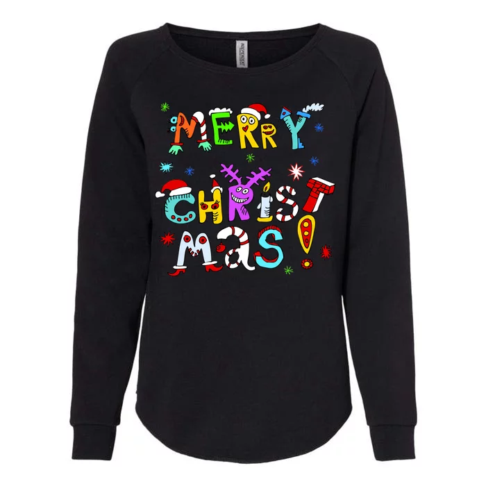 Cute Merry Christmas Womens California Wash Sweatshirt