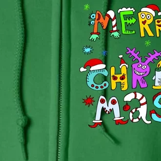 Cute Merry Christmas Full Zip Hoodie