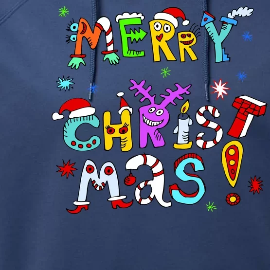 Cute Merry Christmas Performance Fleece Hoodie