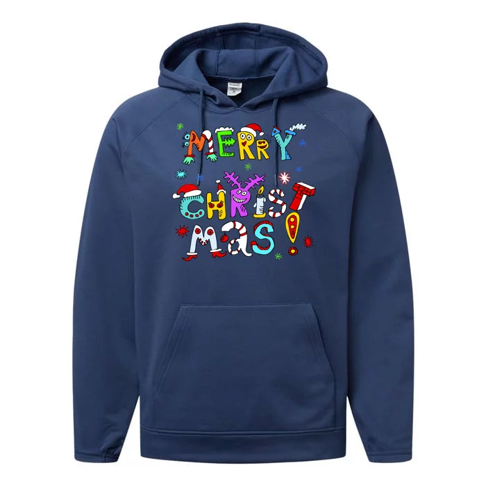 Cute Merry Christmas Performance Fleece Hoodie