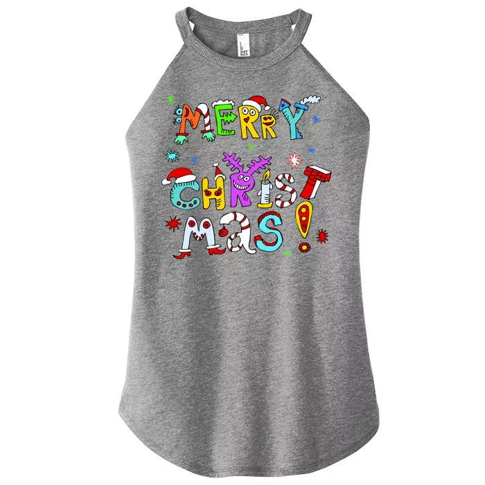 Cute Merry Christmas Women’s Perfect Tri Rocker Tank