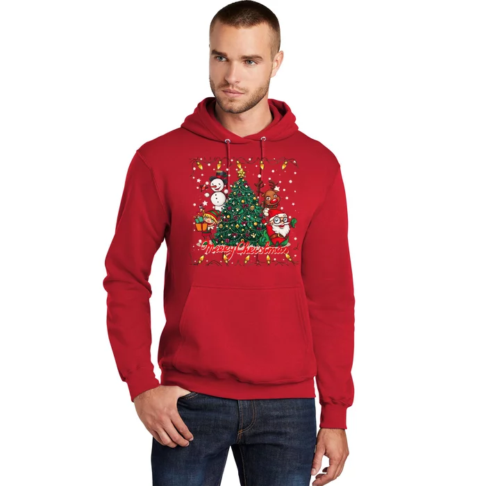 Cute Merry Christmas Graphic Collage Hoodie