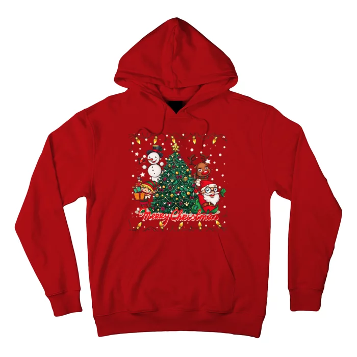 Cute Merry Christmas Graphic Collage Hoodie