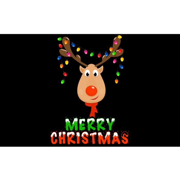 Cute Merry Christmas Reindeer Bumper Sticker