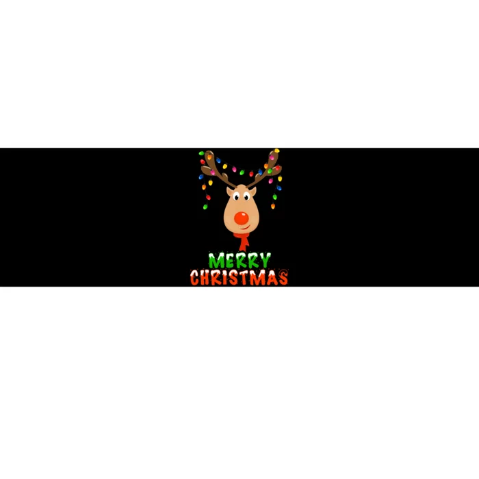 Cute Merry Christmas Reindeer Bumper Sticker