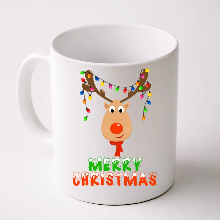 Christmas Coffee Mug with Christmas Reindeer Merry Christmas Mug