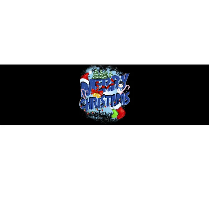 Cute Merry Christmas Word Decoration Bumper Sticker