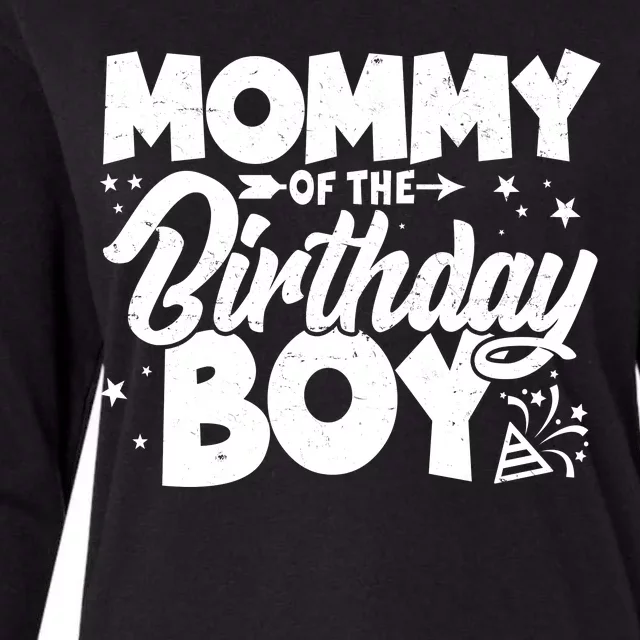 Cute Mommy Of The Birthday Boy Womens Cotton Relaxed Long Sleeve T-Shirt