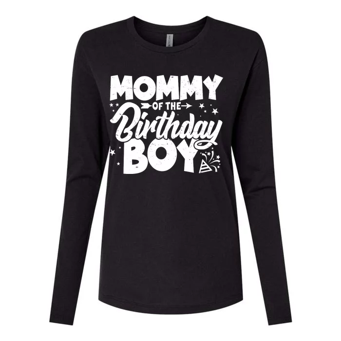 Cute Mommy Of The Birthday Boy Womens Cotton Relaxed Long Sleeve T-Shirt