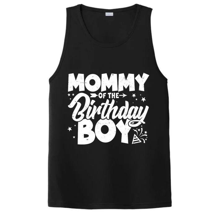 Cute Mommy Of The Birthday Boy Performance Tank