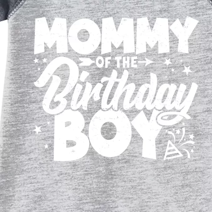 Cute Mommy Of The Birthday Boy Infant Baby Jersey Bodysuit