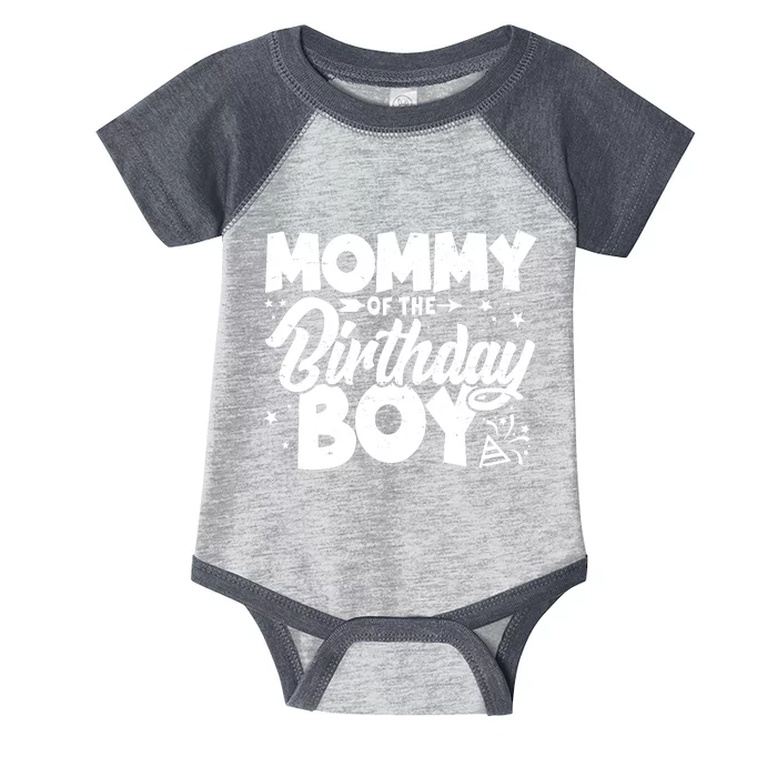 Cute Mommy Of The Birthday Boy Infant Baby Jersey Bodysuit