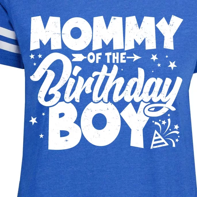 Cute Mommy Of The Birthday Boy Enza Ladies Jersey Football T-Shirt