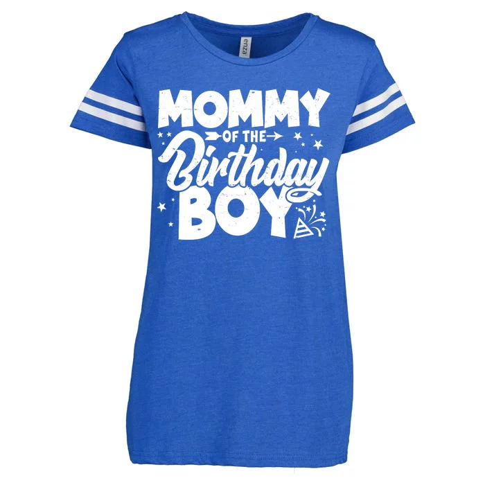 Cute Mommy Of The Birthday Boy Enza Ladies Jersey Football T-Shirt