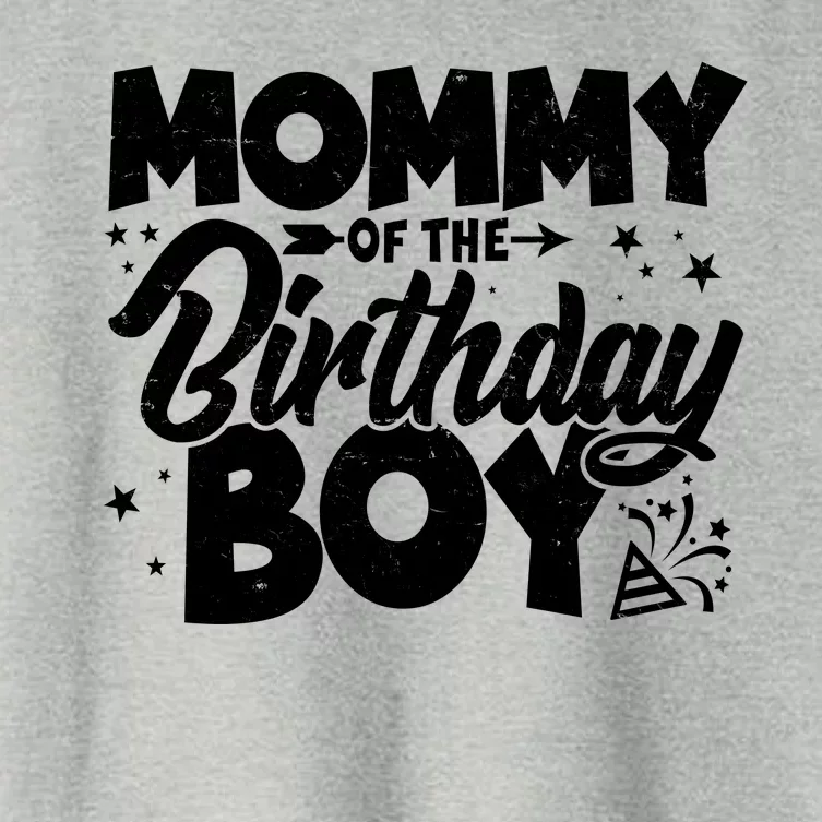 Cute Mommy Of The Birthday Boy Women's Crop Top Tee