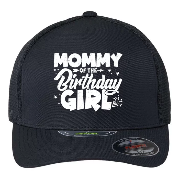 Cute Mommy Of The Birthday Girl Flexfit Unipanel Trucker Cap