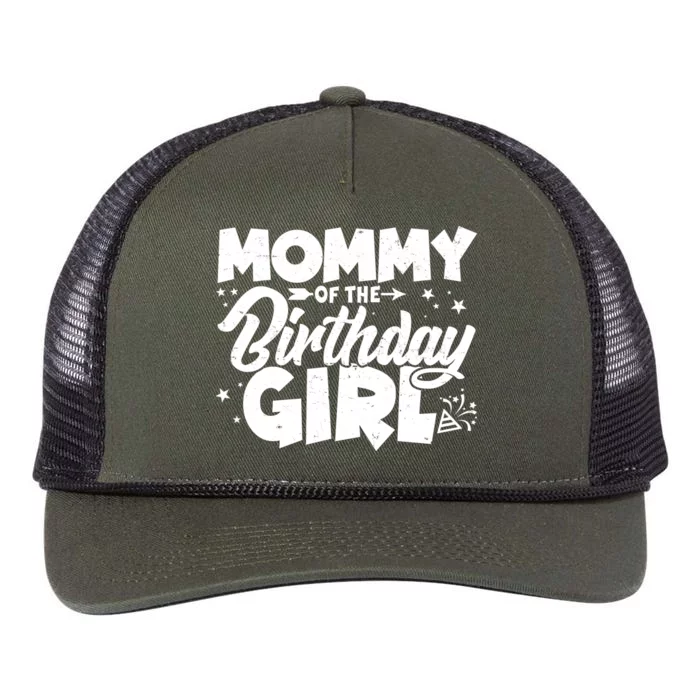 Cute Mommy Of The Birthday Girl Retro Rope Trucker Hat Cap