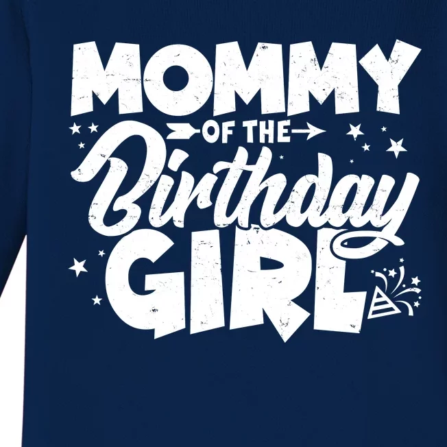 Cute Mommy Of The Birthday Girl Baby Long Sleeve Bodysuit