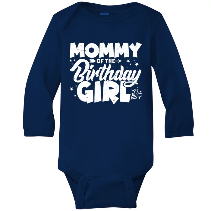 Cute Mommy Of The Birthday Girl Baby Long Sleeve Bodysuit