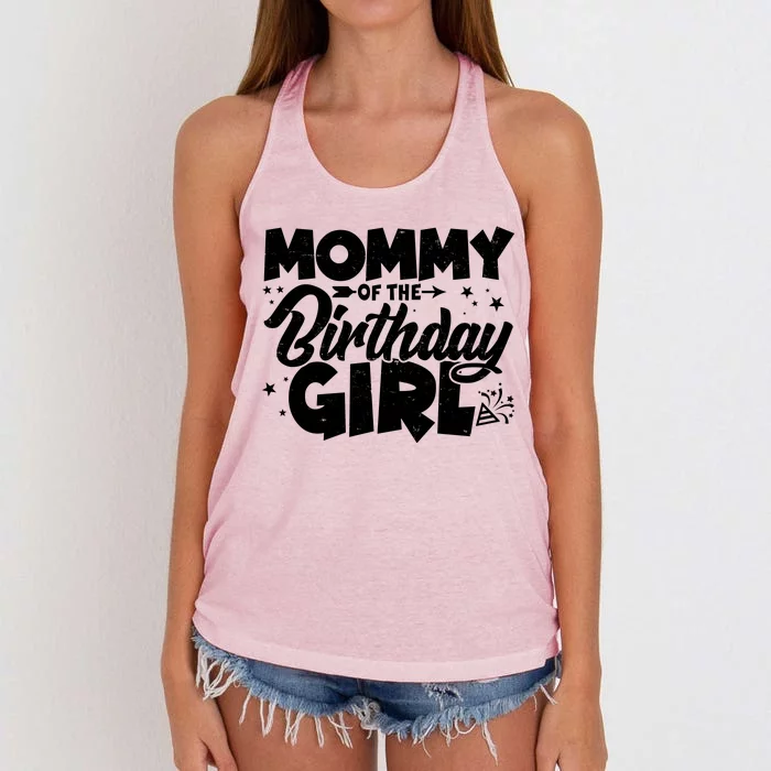 Cute Mommy Of The Birthday Girl Women's Knotted Racerback Tank