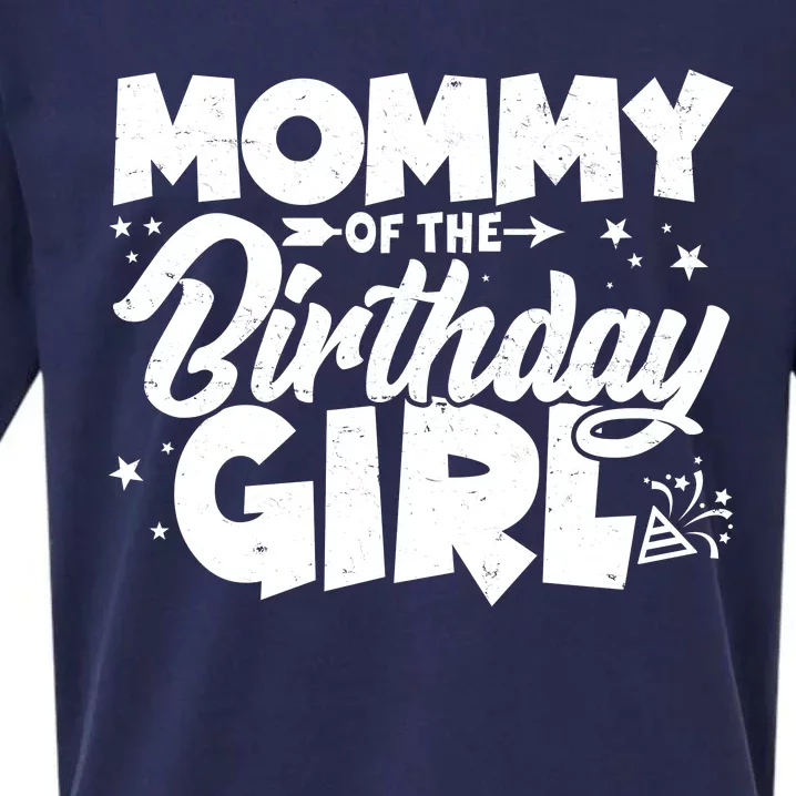 Cute Mommy Of The Birthday Girl Sueded Cloud Jersey T-Shirt