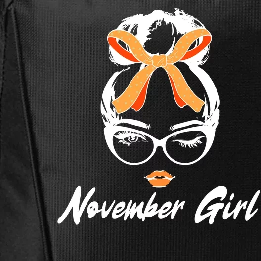 Cute November Girl Birthday City Backpack