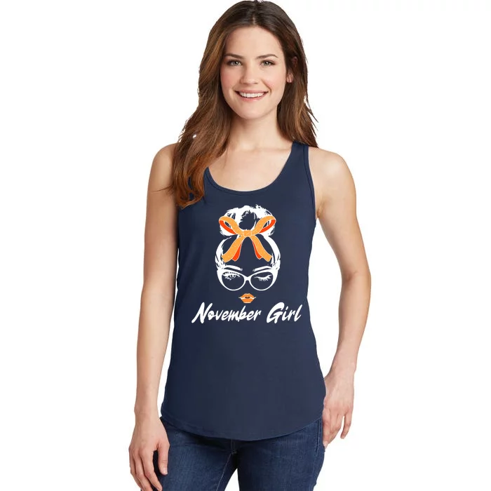 Cute November Girl Birthday Ladies Essential Tank