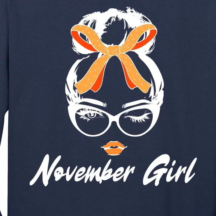 Cute November Girl Birthday Tall Long Sleeve T-Shirt