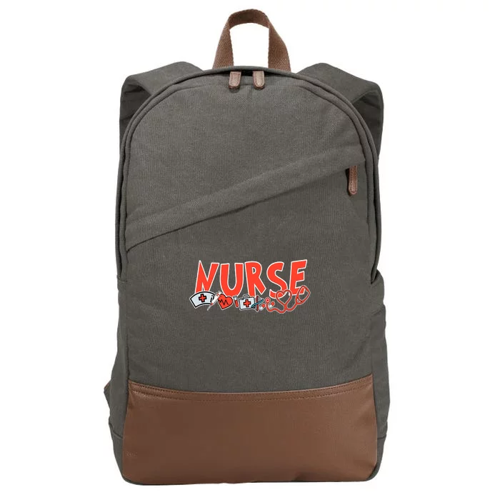 Cute Nurse Day Cotton Canvas Backpack