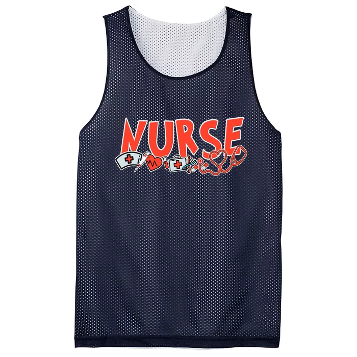 Cute Nurse Day Mesh Reversible Basketball Jersey Tank