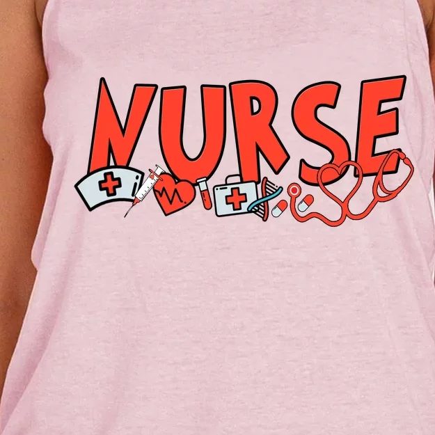 Cute Nurse Day Women's Knotted Racerback Tank