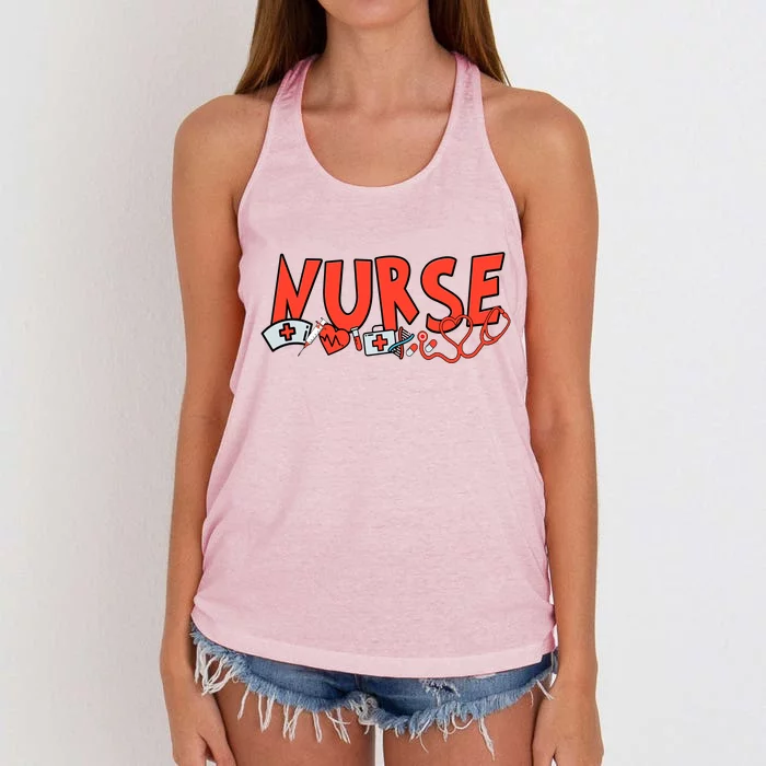 Cute Nurse Day Women's Knotted Racerback Tank