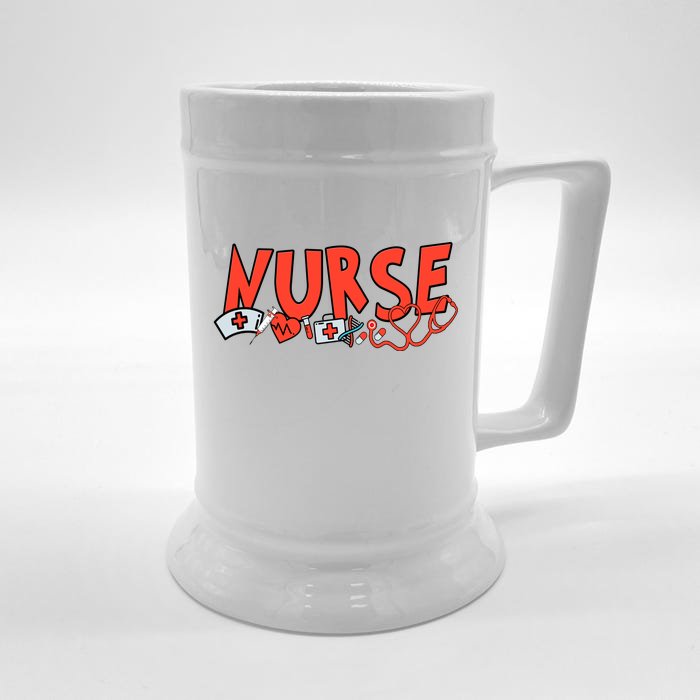 Cute Nurse Day Front & Back Beer Stein