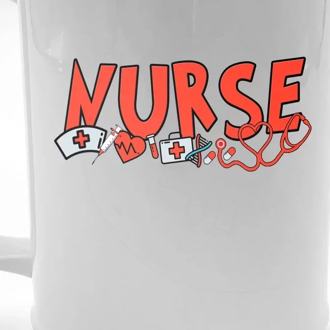 Cute Nurse Day Front & Back Beer Stein