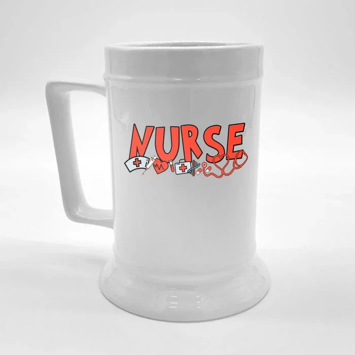 Cute Nurse Day Front & Back Beer Stein