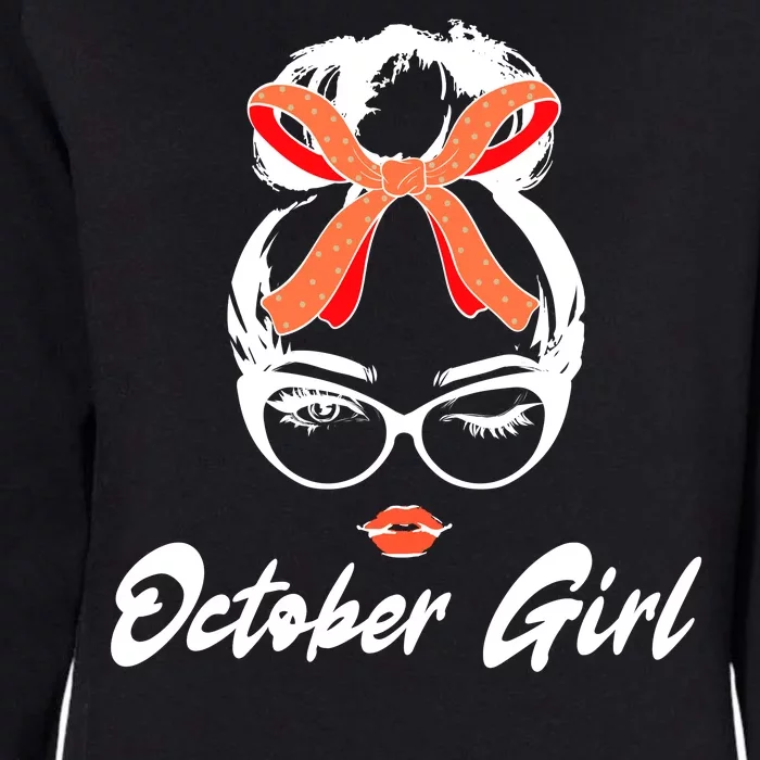 Cute October Girl Birthday Womens California Wash Sweatshirt