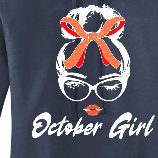 Cute October Girl Birthday Women's Pullover Hoodie