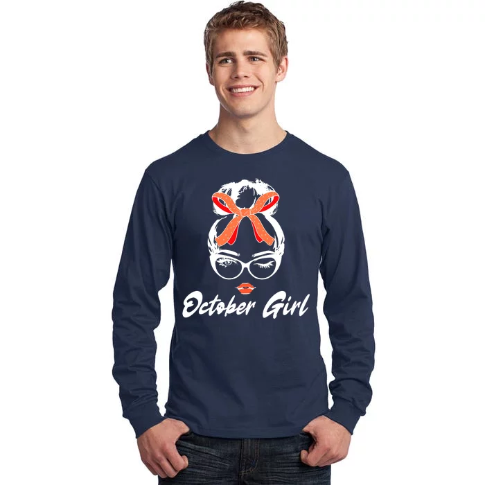 Cute October Girl Birthday Tall Long Sleeve T-Shirt